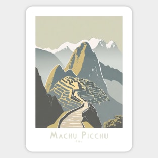 Majestic Machu Picchu Peru Travel Poster Sticker